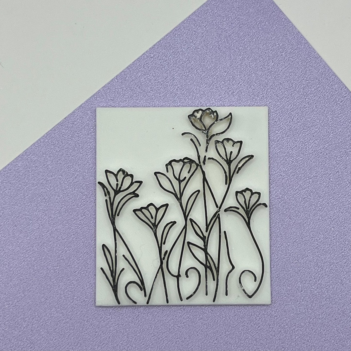 Small Floral Impression Plate 1