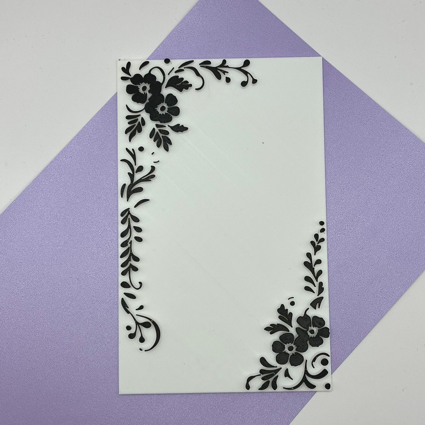 Dual Corner Floral Impression Plate 2